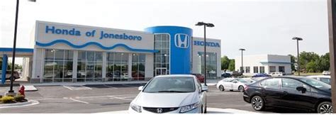 Honda of jonesboro - Honda Of Jonesboro. Honda New Car Dealership in Jonesboro, AR. 3003 E Parker Rd. Jonesboro, AR 72404. Get Directions. Sales Department. Service Department. See …